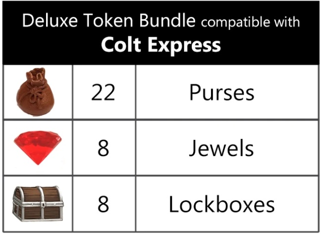 Deluxe Token Bundle compatible with Colt Express Deluxe Token Bundle compatible with Colt Express