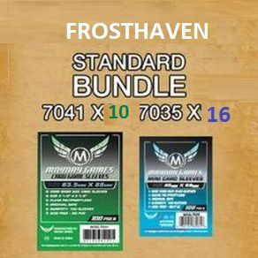 Frosthaven Board Game Mayday Games Standard Sleeves Bundle (7041x10, 7035x16)
