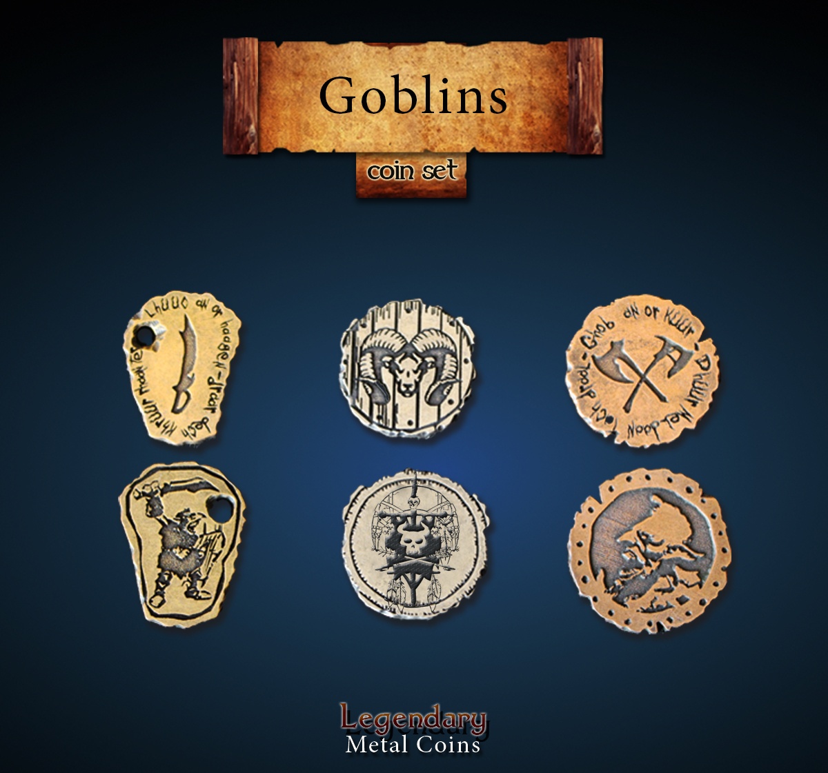 Goblin Coin Set Legendary Metal Coins Goblin Coin Set Legendary Metal Coins
