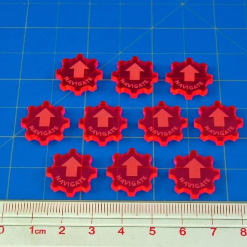 LITKO Fluorescent Pink Navigate Command Tokens Compatible with Star Wars Armada (10)