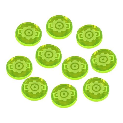 LITKO Space Fighter Calculate Tokens, Fluorescent Green (10) for X-Wing 2nd edition
