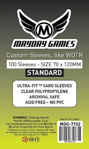 100 Mayday Games Standard  Tarot Card Sleeves (70x120mm) MDG7152