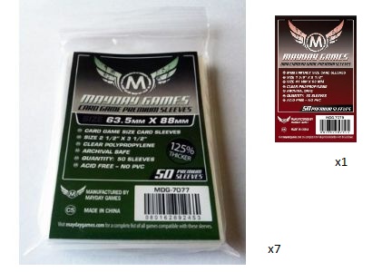 Mayday Games Premium sleeves bundle for Marvel Champions Card game (7077x7, 7079x1)