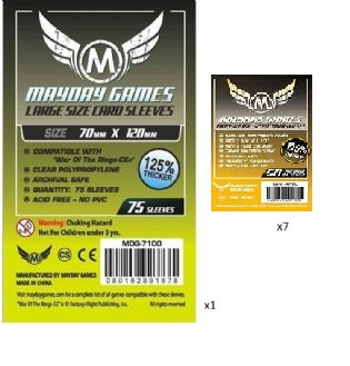 Premum Mayday Games Sleeve Bundle for Journeys in Middle Earth game (MDG7075x7, MDG7100x1)