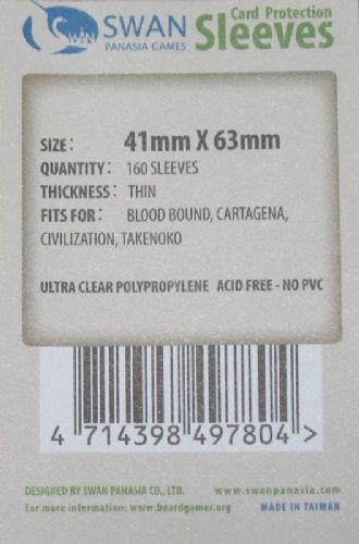 Swan card sleeves 41x63mm, 160 per pack