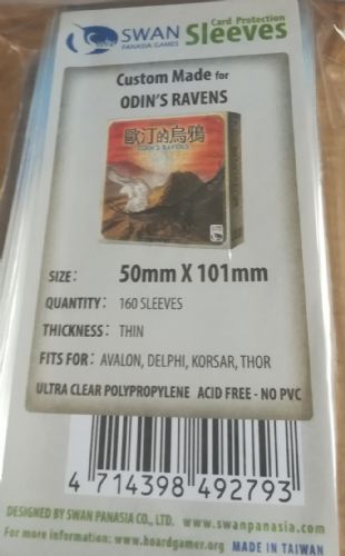 Swan Card Sleeves: 50x101 mm Odins Ravens -160 per pack