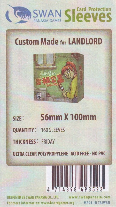 Swan Card Sleeves: 56x100 mm ideal for Friday -160 per pack