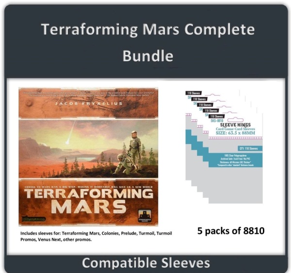 Terraforming Mars Sleeve Kings complete bundle (8810x5) Terraforming Mars Sleeve Kings complete bundle (8810x5)