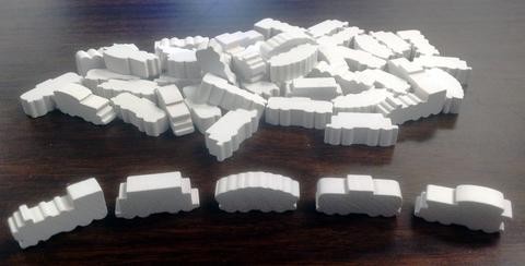 White Wooden Train Player set ideal for Ticket to Ride Europe and USA