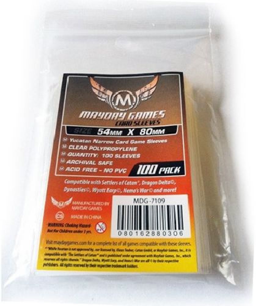 100 Mayday Games Standard Yucatan Narrow Card Game Sleeves 54 X 80 MM MDG7109 100 Mayday Games Standard Yucatan Narrow Card Game Sleeves 54 X 80 MM MDG7109